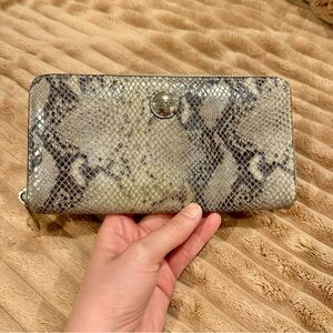Coach Python Print Zip Around Accordion Wallet